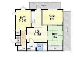 ビラユニオン東灘 3LDKの間取図画像