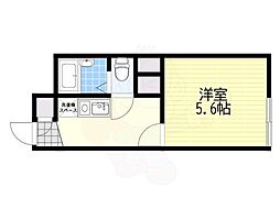 レオパレスマリーナ深江 1Kの間取図画像