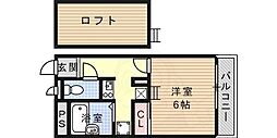 レオパレスオーキッド 1Kの間取図画像