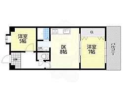 SPACE21 2DKの間取図画像