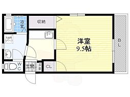 サラコート六甲 1Kの間取図画像