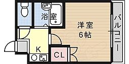 ADsquare住吉南 1Kの間取図画像