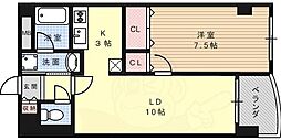 ロイヤル六甲駅前 1LDKの間取図画像
