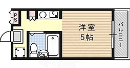 カサベラ岡本 1Kの間取図画像