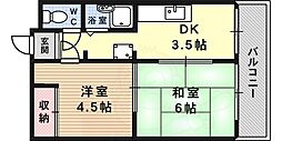 サンハイム泉 2Kの間取図画像