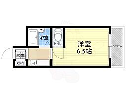 シャンブレット六甲 1Kの間取図画像