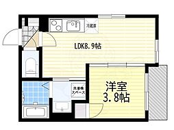 SIMO LA RESIDENCE 1LDKの間取図画像