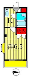 メゾンカワイ 1Kの間取図画像