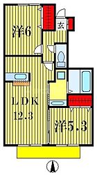 間取図画像 2LDK