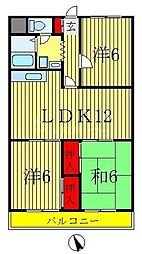 リアライズ新松戸 3LDKの間取図画像