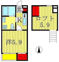RF 1Kの間取図画像