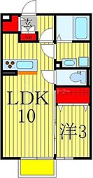 カトルセゾンA 1LDKの間取図画像