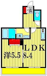 パークサイドメゾン 1DKの間取図画像