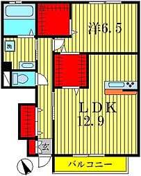フェリエ 1LDKの間取図画像