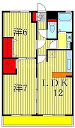 エスペランサ 2LDKの間取図画像