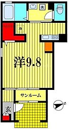 ファイオレフト ノース ワンルームの間取図画像