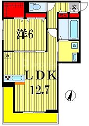 Grove 1LDKの間取図画像