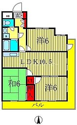クオリティ・ダイカン 3LDKの間取図画像