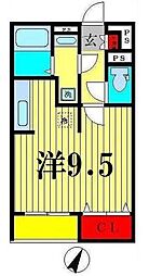 アプローズ馬橋 ワンルームの間取図画像