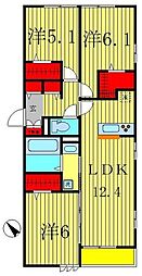 マニフィーク 3LDKの間取図画像
