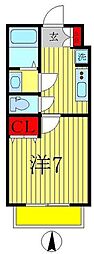 Advance新松戸 1Kの間取図画像