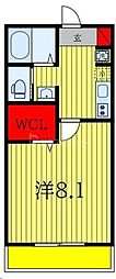 キャメル南流山9A 1Kの間取図画像