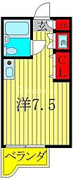ハイホーム流山 ワンルームの間取図画像