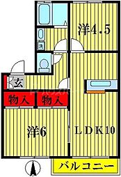 ユーカリアベニューA 2LDKの間取図画像