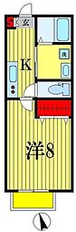 セナリオフォルム馬橋6 1Kの間取図画像