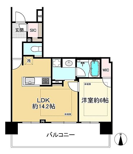 1LDK 間取り