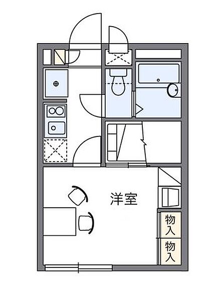 レオパレスプランタン ｜埼玉県狭山市新狭山３丁目(賃貸アパート1K・1階・19.87㎡)の写真 その2