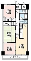 マーブル小手指  ｜ 埼玉県所沢市小手指台（賃貸マンション3LDK・4階・57.75㎡） その2