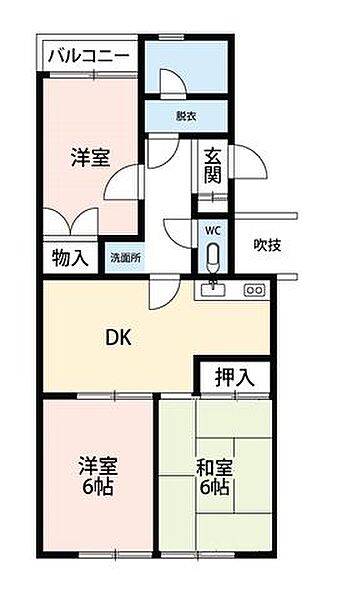 けやき台ハイツ ｜埼玉県所沢市けやき台１丁目(賃貸マンション3DK・2階・58.47㎡)の写真 その2