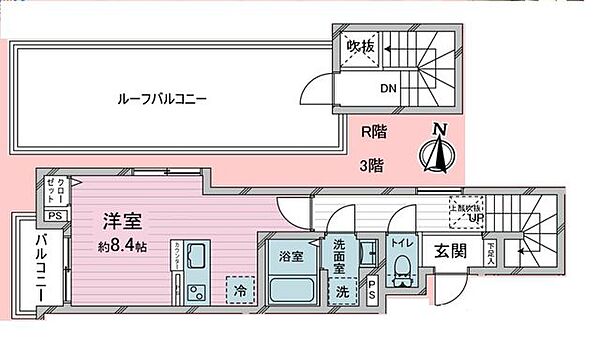 埼玉県所沢市元町(賃貸マンション1R・3階・37.56㎡)の写真 その2