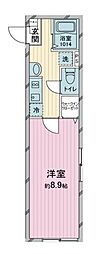 One-stage狭山 1階1Kの間取り