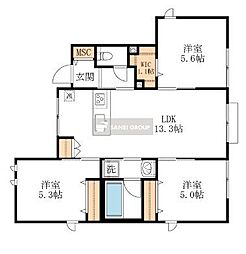 Maison Grace 1階3LDKの間取り