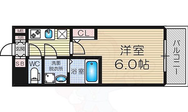 大阪府大阪市淀川区木川東４丁目(賃貸マンション1K・8階・21.31㎡)の写真 その2