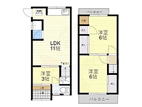 大阪府藤井寺市船橋町（賃貸一戸建3LDK・2階・51.60㎡） その2