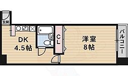 エスリード塚本 1DKの間取図画像