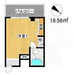 エスタイルツカモト ワンルームの間取図画像