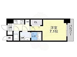 S-RESIDENCE三国WEST 1Kの間取図画像