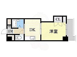 新大阪グランドハイツ北 1DKの間取図画像