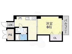 モトイマハイツ 1DKの間取図画像