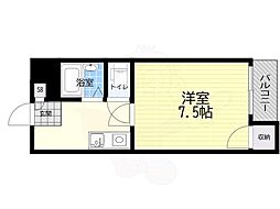 マンションCEDAR 1Kの間取図画像