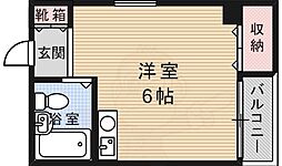 ハウスアイ神崎川 ワンルームの間取図画像