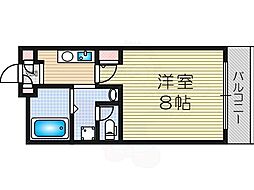 十三本町ユニハウス 1Kの間取図画像