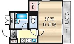 ヴァンヴェール淀川 1Kの間取図画像