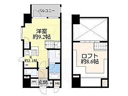 エスリード大阪シティーウエスト ワンルームの間取図画像