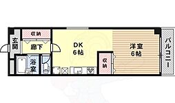 島ビル 1DKの間取図画像