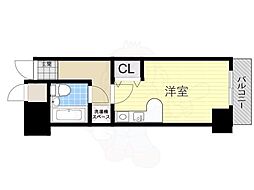 ダイアパレス塚本2番館 ワンルームの間取図画像